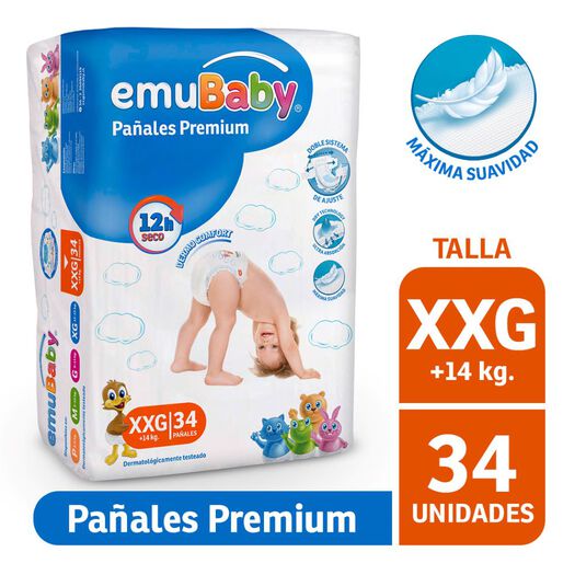 Pañal Emubaby XXG 34un, , large image number 0