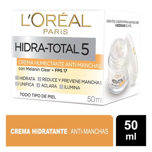 Loreal Crema Hidra Total 5 Anti Manchas x 50 mL, , large image number 0