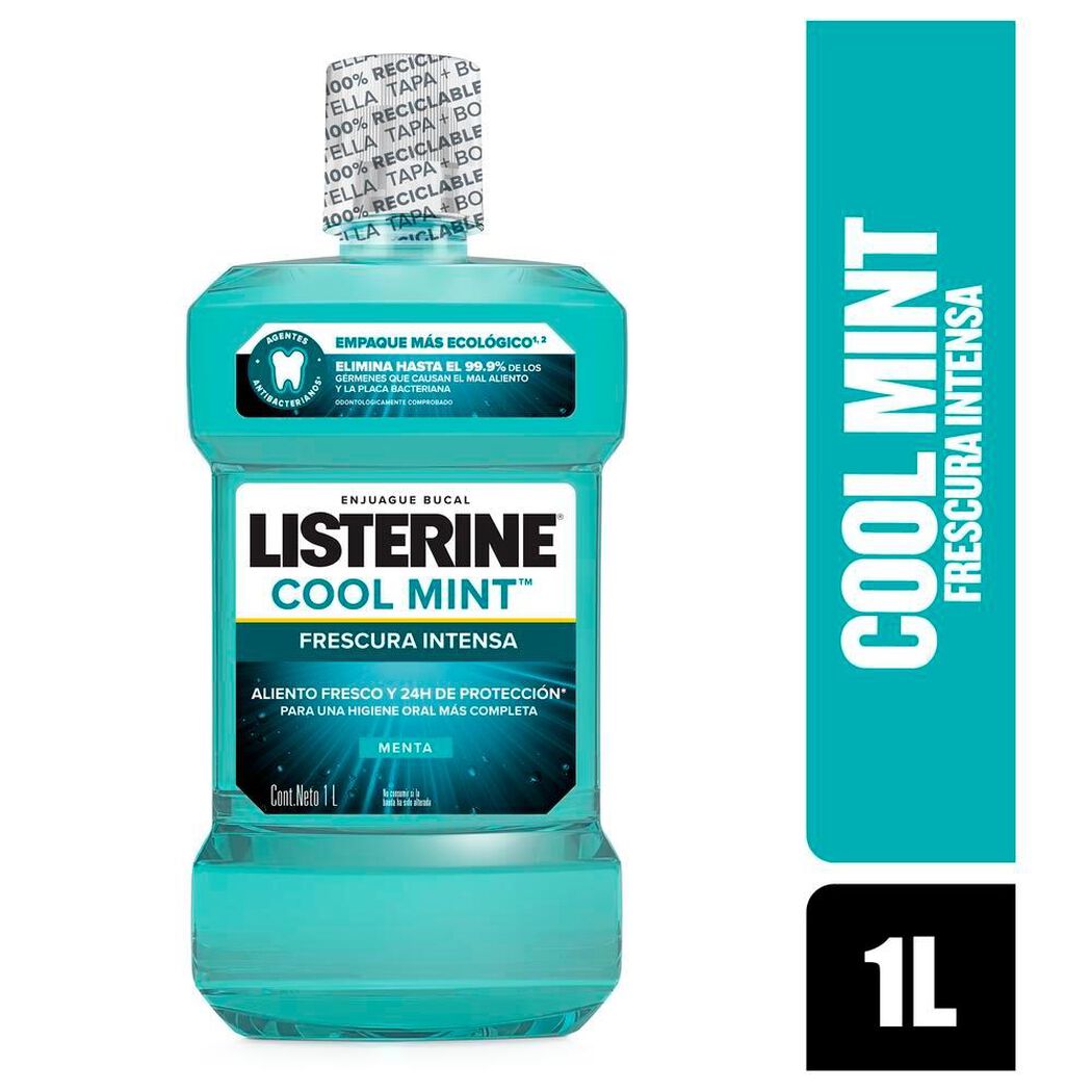 Enjuague Bucal Listerine Cool Mint 1 L, , large image number 0