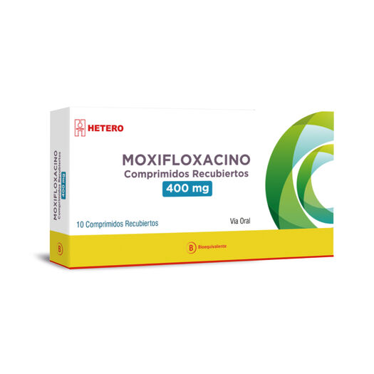 Moxifloxacino 400 mg x 10 Comprimidos Recubiertos SEVEN PHARMA CHILE SPA, , large image number 0