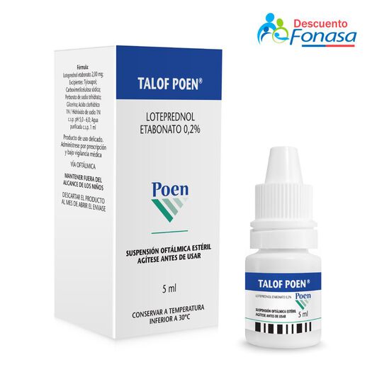Talof 0,2 % x 5 mL Suspensión Oftálmica, , large image number 0