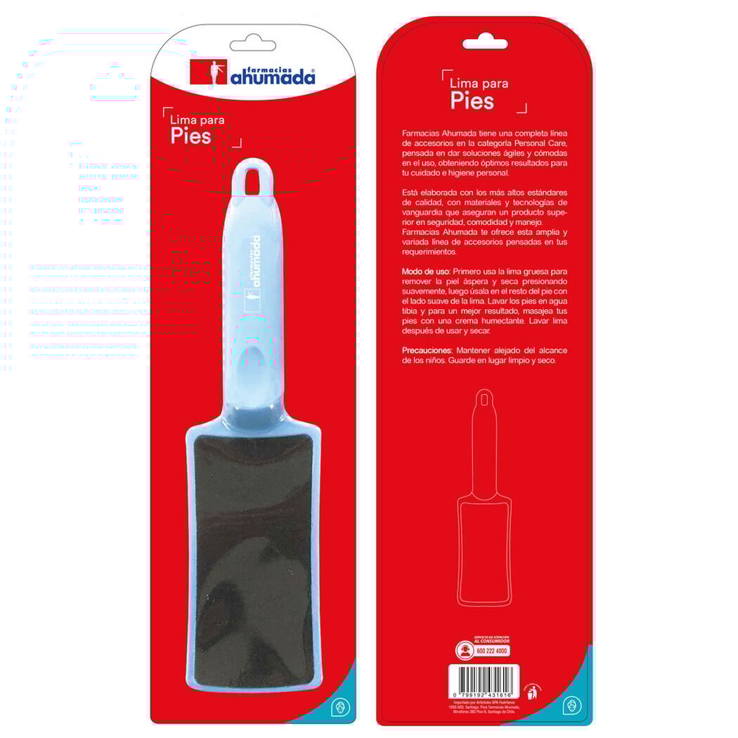 Lima Para Pies Farmacias Ahumada 1 Un, , large image number 0