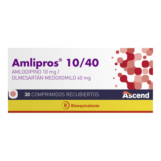 Amlipros 10/40 mg 30 Comprimidos Recubiertos, , large image number 1