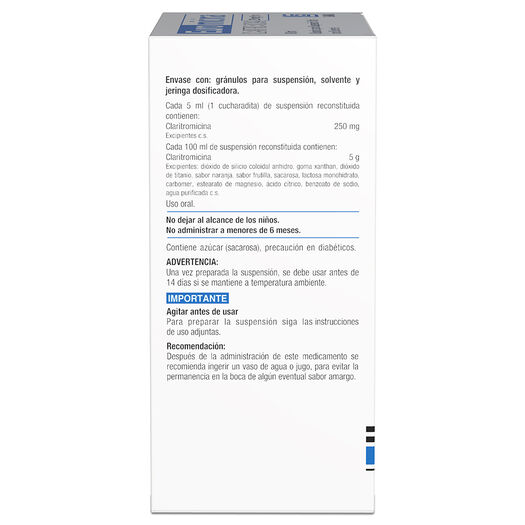 Euromicina 250 mg/5 ml x 80 ml Granulos para Suspension Oral con Solvente, , large image number 1