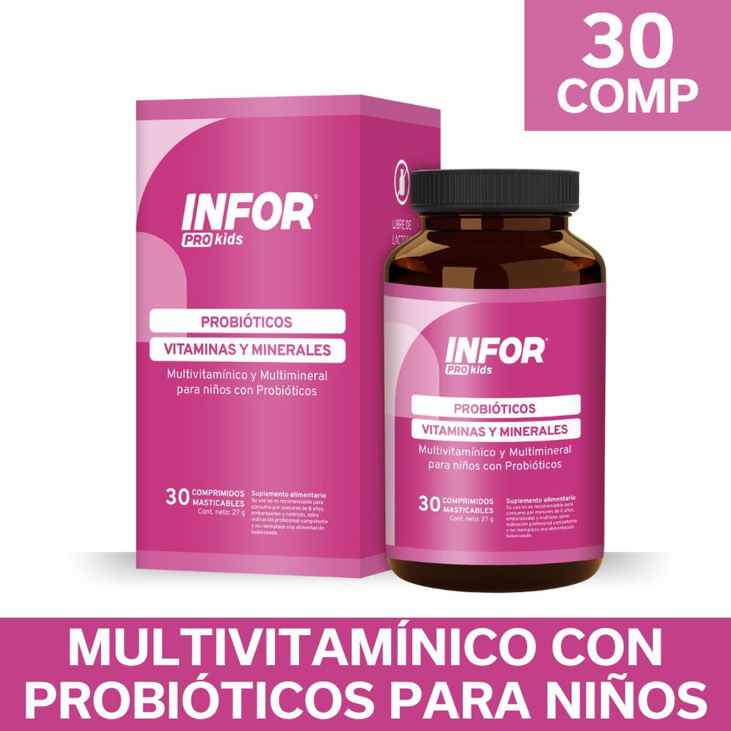 Infortin Probiotico x 30 Comprimidos Masticables, , large image number 0