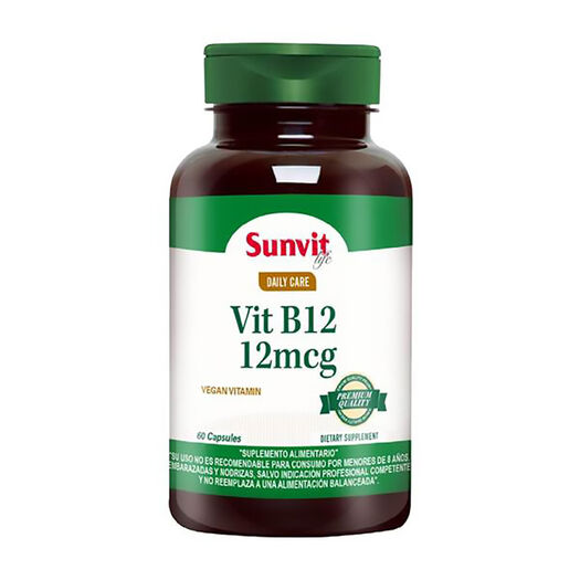 VITAMINA B12 12MCG 60 CAPS, , large image number 0