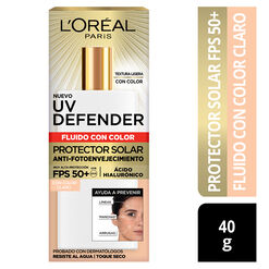 Uv Defender Fluido Cuidado Anti Fotoenvejecimiento Tono Claro Fps50+ 40ml