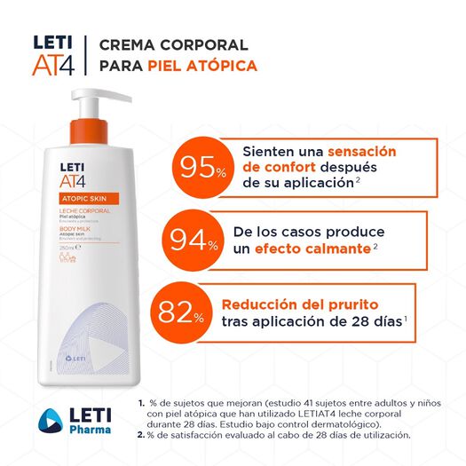 Leti At4 x 250 mL Leche Corporal Emoliente Y Protectora, , large image number 3
