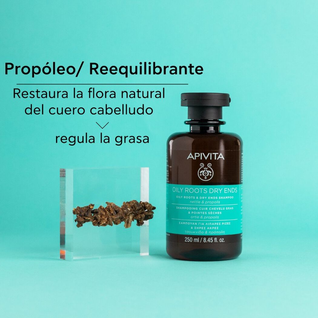 Shampoo Apivita Raiz Puntas Secas 250 mL, , large image number 4