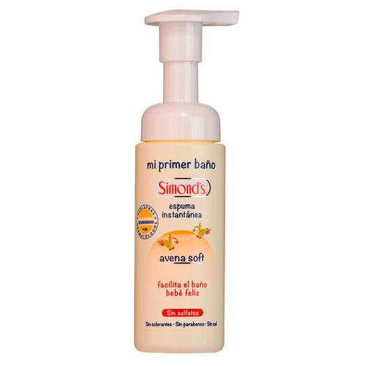 Simonds Jabón Espuma Instantánea Mi Primer Baño Avena Soft x 170 mL, , large image number 0