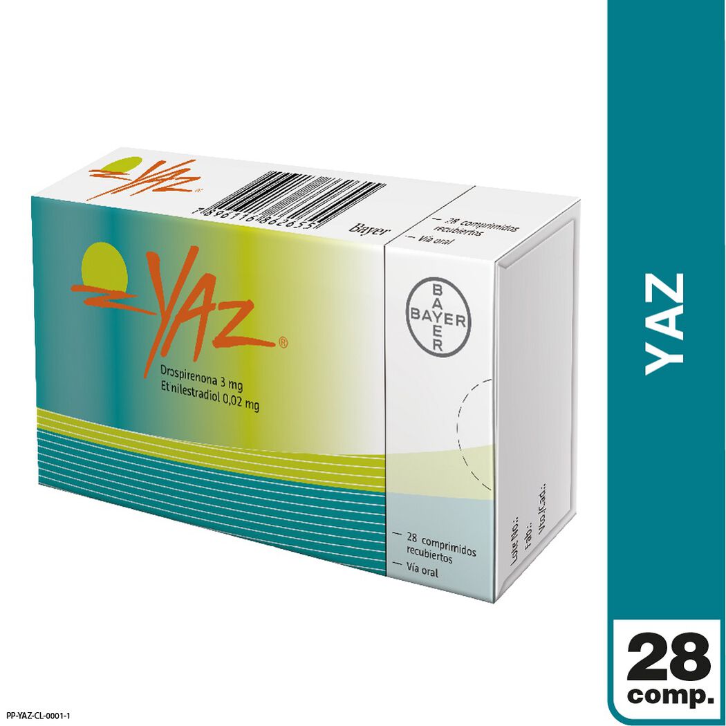 Yaz 28 Comprimidos Recubiertos, , large image number 0