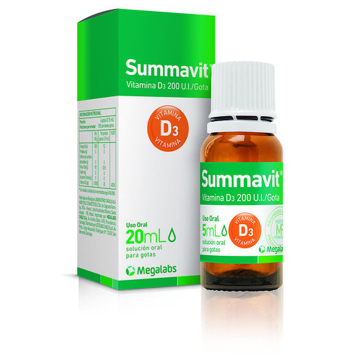 Summavit Vitamina D 200ui Gotas 20ml, , large image number 0