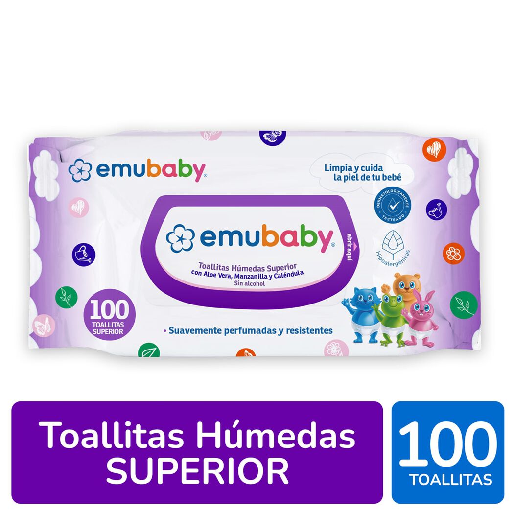 Toallas H&uacute;medas Emubaby Superior 100 un, , large image number 0