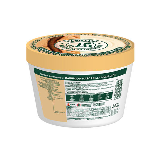 Mascarilla Restauración Rizos Fructis Hair Food Cacao 350Ml, , large image number 2