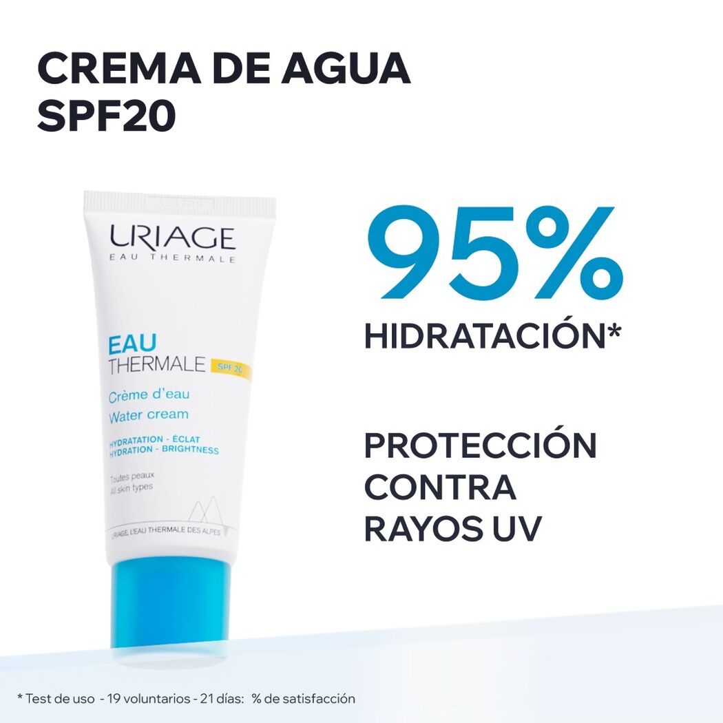 Uriage Crema De Agua Eau Thermale SPF 20 x 40 mL, , large image number 1