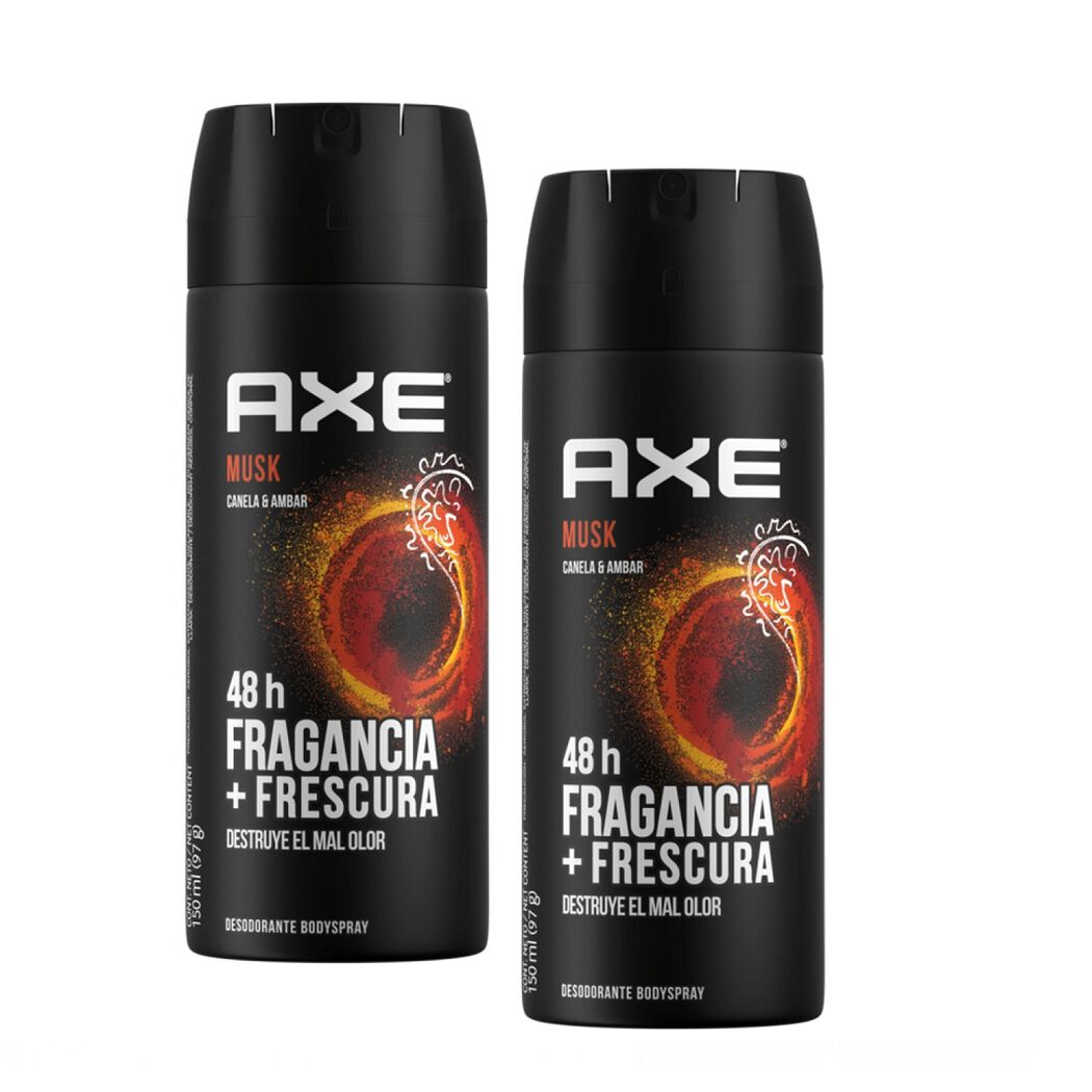 Desosdorante Axe Spray Musk Canela y Ambar 150 mL 2 un, , large image number 1