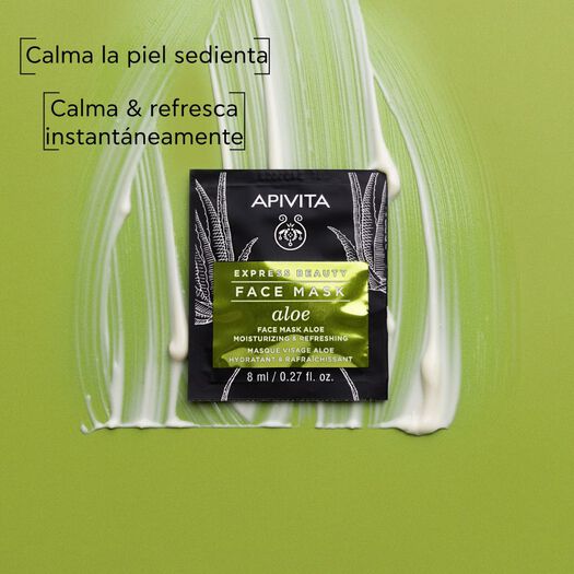 Mascarilla Hidratante con Aloe de rostro 2x8ml Apivita, , large image number 2