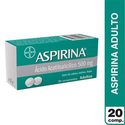 Aspirina 500Mg. Caja 20 Comp. Ad.