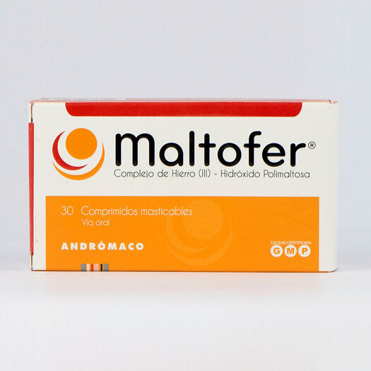 Maltofer 100 mg x 30 Comprimidos Masticables, , large image number 0