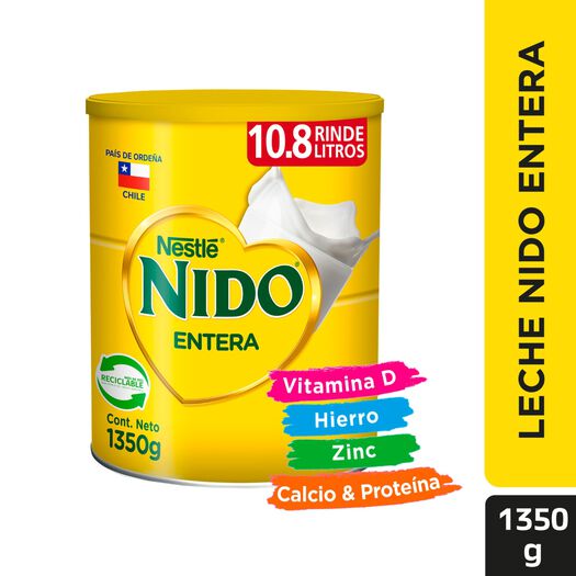 Leche en Polvo Nido Entera 1350g , , large image number 0