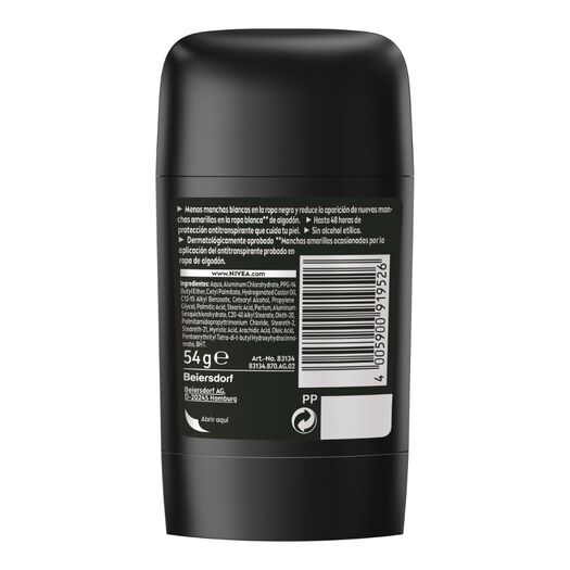 Desodorante Nivea Barra Black & White 50mL, , large image number 2