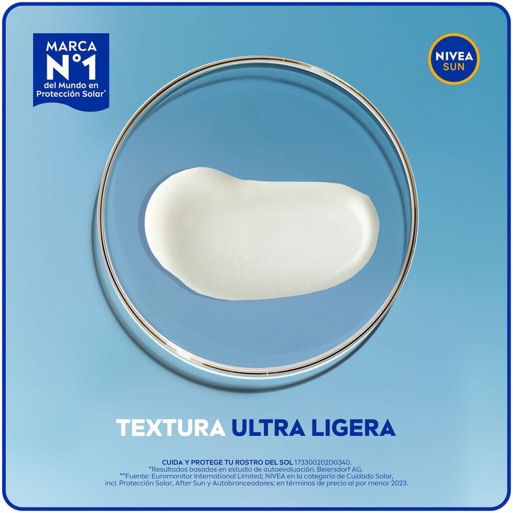 Protector Solar Facial Nivea Invisible Daily Fluid FPS50 40 ml, , large image number 1