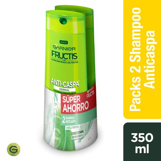 Pack Fructis Shampoo Anti Caspa 350 Ml 2un, , large image number 0