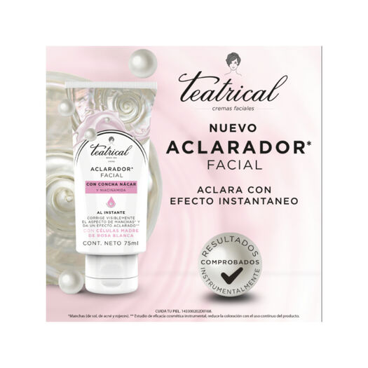 Teatrical Aclaradora Crema Facial 75 Ml, , large image number 4