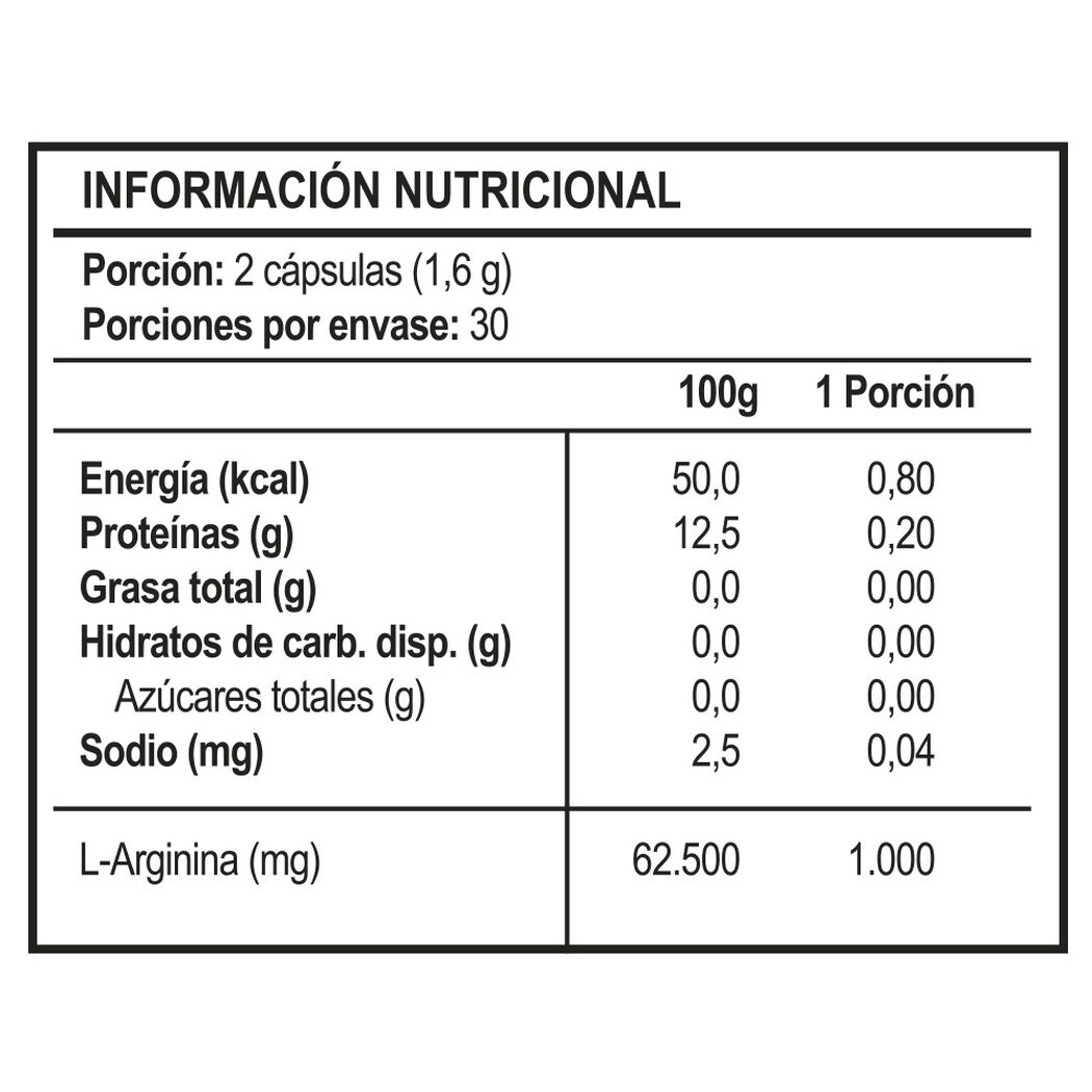 Vitaday L-Arginina 1000 Mg 60 Cápsulas, , large image number 1