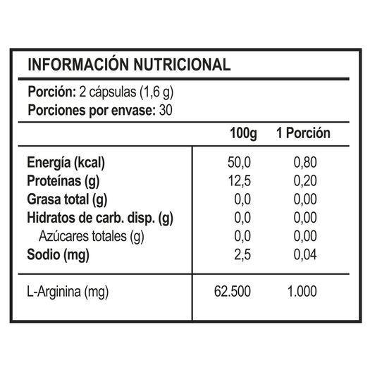 Vitaday L-Arginina 1000 Mg 60 Cápsulas, , large image number 1