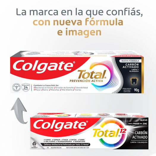 Pasta Dental Colgate Total 12 Charcoal 75Ml, , large image number 3