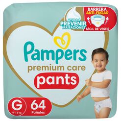 Pañales Pampers Pants Premiun Care G 64 un