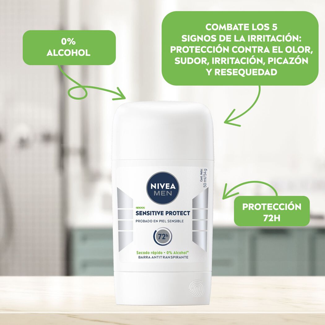 Desodorante Nivea Barra Sensitive Protect 54 g, , large image number 2