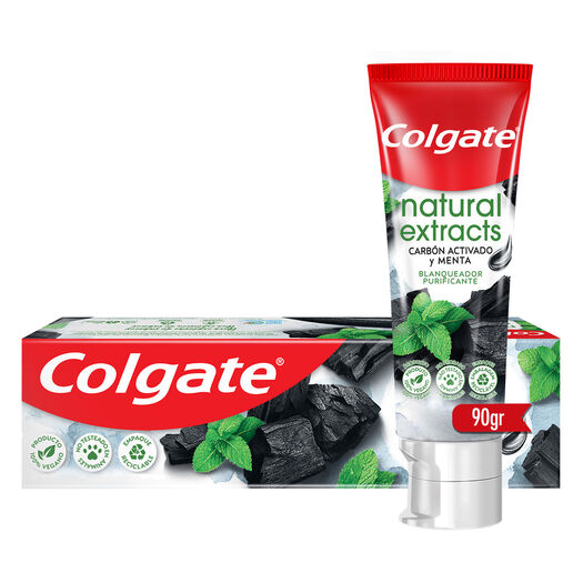 Pasta Dental Colgate Carbón Activado y Menta Naturals Extracts 90 g, , large image number 2