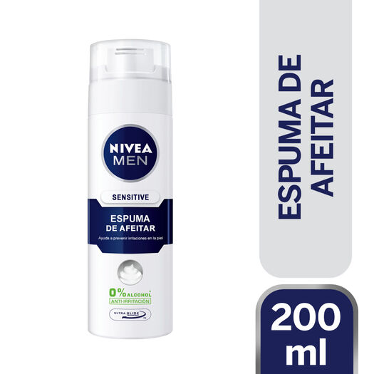 Espuma de Afeitar Nivea For Men Sensitive 200 mL, , large image number 0
