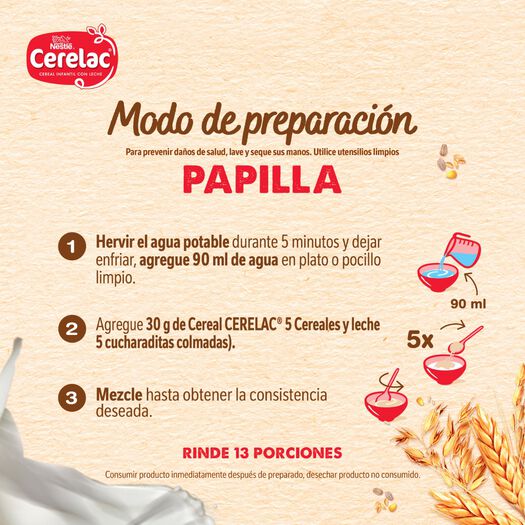 Cereal Cerelac 5 Cereales Etapa 2 400 g, , large image number 2
