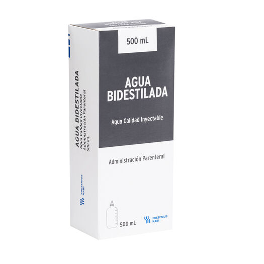 Agua Bidestilada x 500 mL Solución Inyectable, , large image number 0