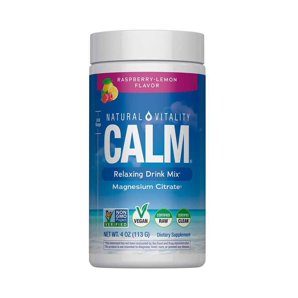 Natural Vitality Calm Magnesio sabor Frambuesa Limón 113g