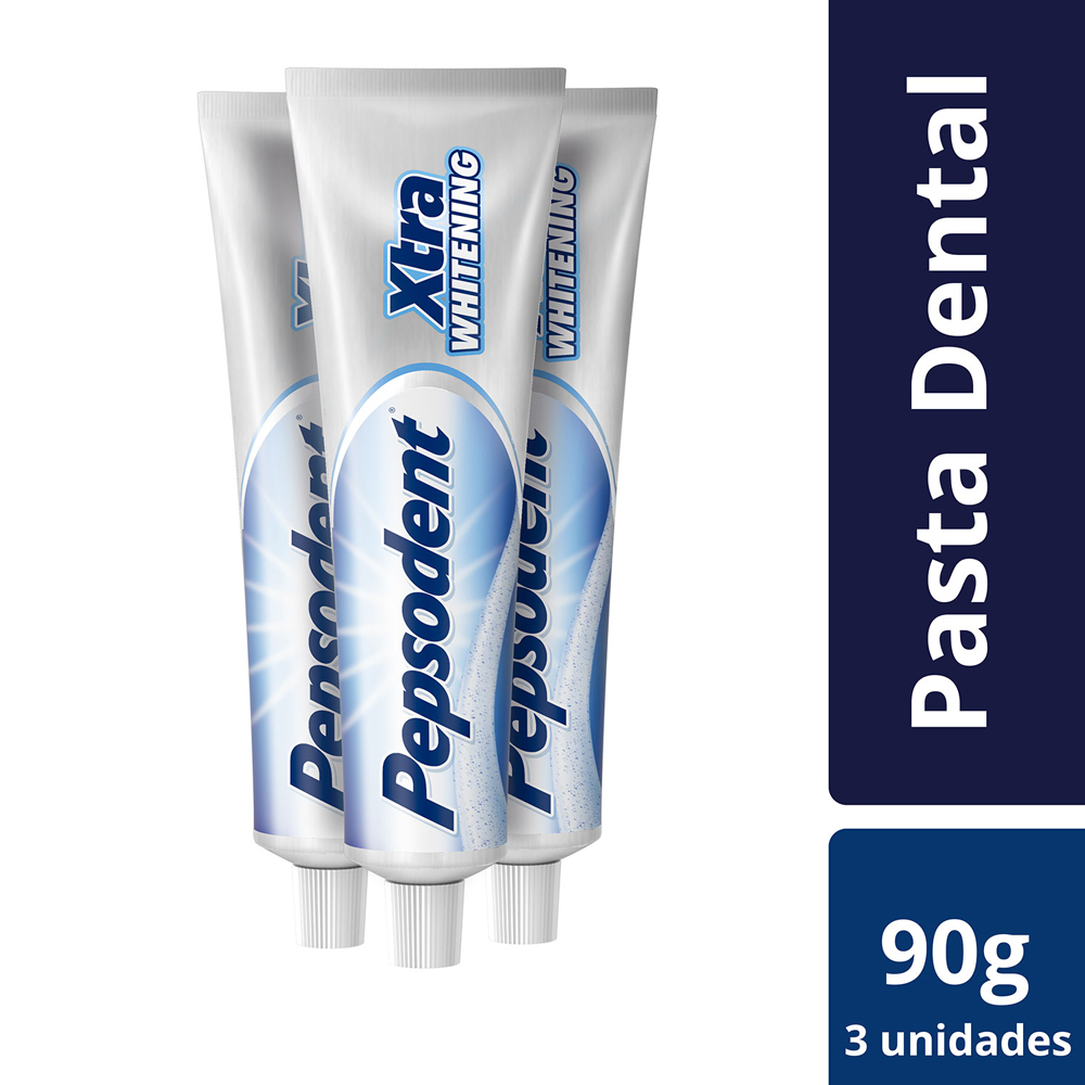 Pepsodent Pasta Dental Whitening 90 g x 3 Unidades Farmacias Ahumada