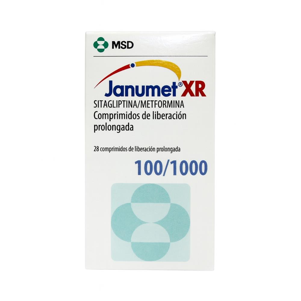 Janumet XR 100 mg/1000 mg x 28 Comprimidos de Liberación Prolongada