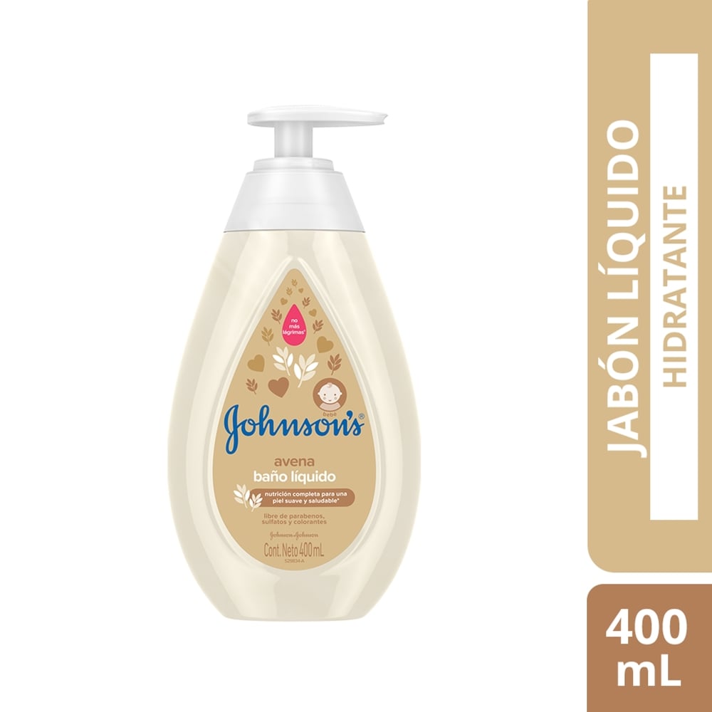 Jabón líquido para bebé Johnson's® Avena x 400 ml.