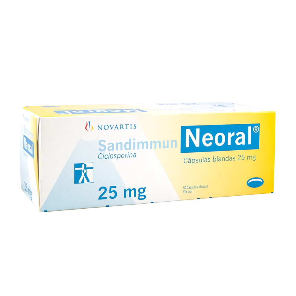 Sandimmun Neoral 25 mg x 50 Cápsulas Blandas Farmacias Ahumada