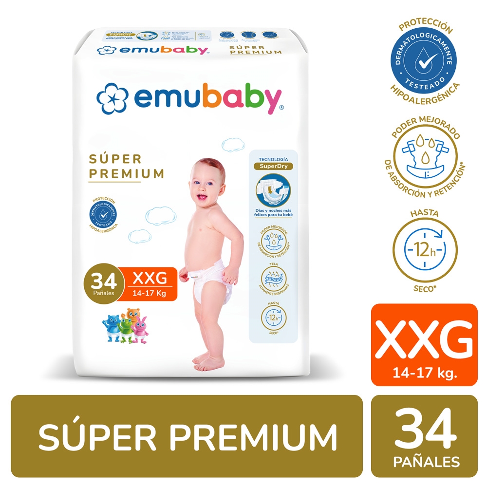 Pañal Emubaby XXG 34un | Farmacias Ahumada